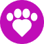 paw heart icon